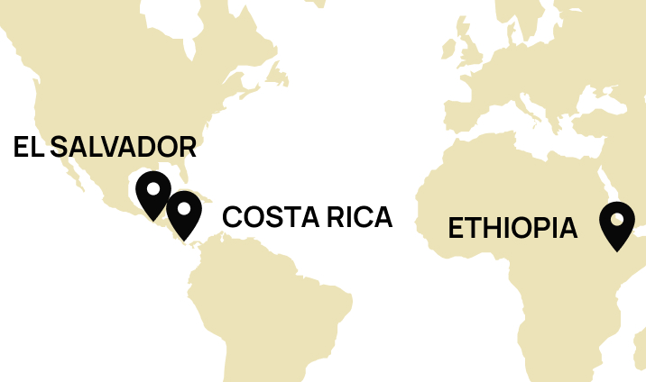Origine Ethiopia, Costa Rica, El Salvador